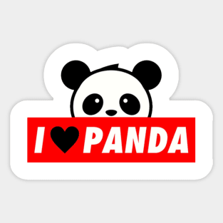 I Love Panda Sticker